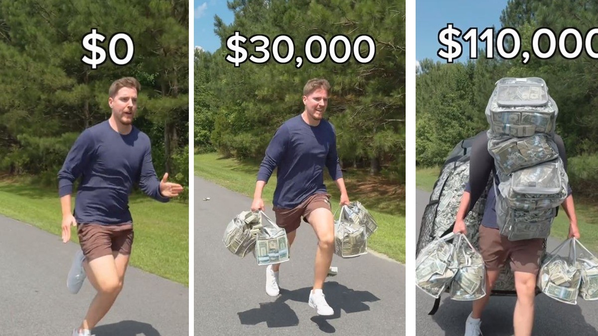 VIDEO ¡Carrera millonaria! Influencer demuestra que ser millonario también es agotador