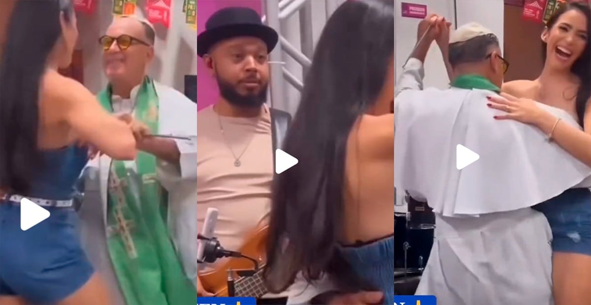 VIDEO Sacó los prohibidos, captan a sacerdote bailando alegremente lambada con una joven