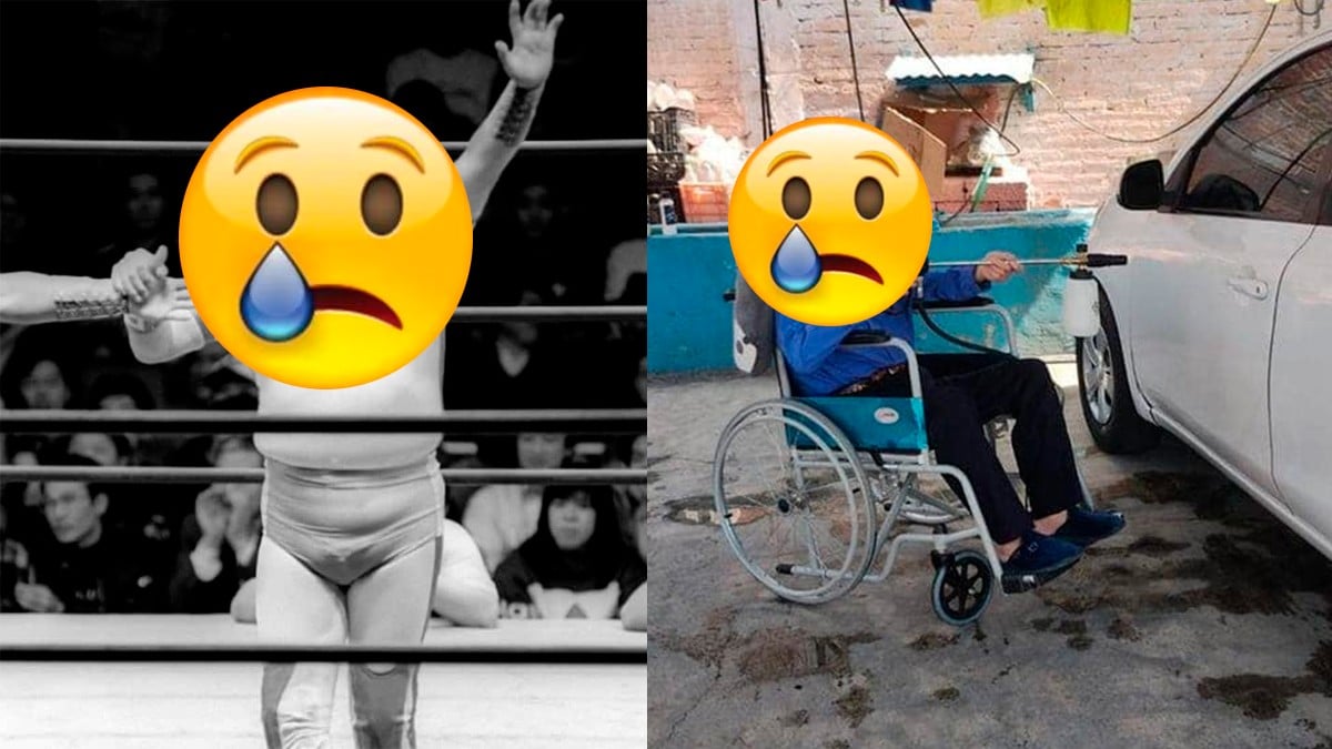 Famoso luchador en silla de ruedas atiende su autolavado y así saca para sus gastos