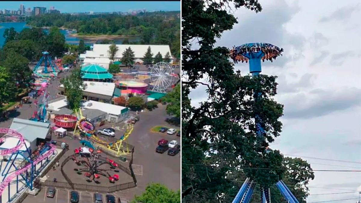 VIDEO Juego mecánico deja a decenas de personas boca abajo a más de 15 metros de altura