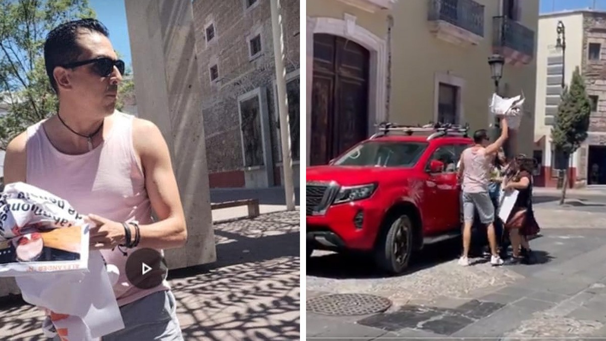 Colectivo de mujeres exhibe a deudores alimentarios; uno enfurece y huye con la lona