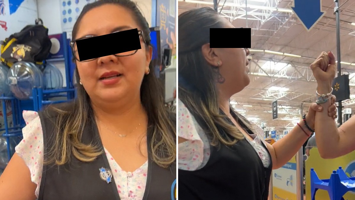 '¡No me puedes retener!' Mujer denuncia con VIDEO supuesto maltrato de empleada de Walmart