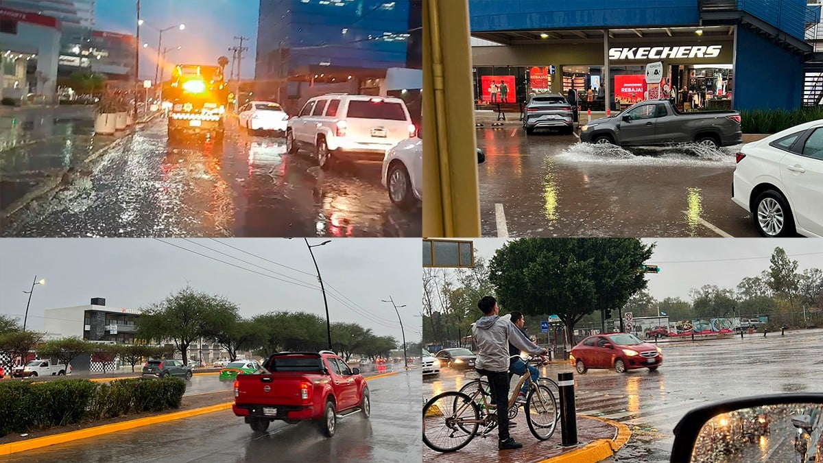 ¡Al fin llueve en León! Empiezan encharcamientos, toma precauciones