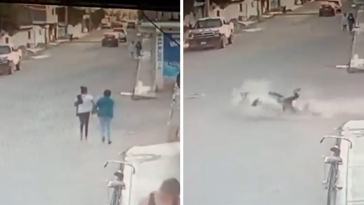 VIDEO ¡Cuidado al cruzar! Captan a perritos que “arrollan“ a dos mujeres