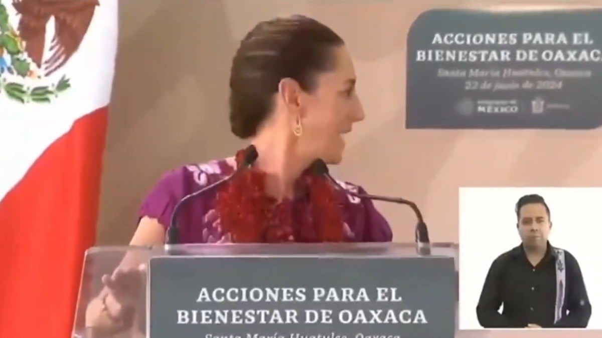 VIDEO Temblor en Oaxaca sorprende a Claudia Sheinbaum y AMLO durante acto oficial