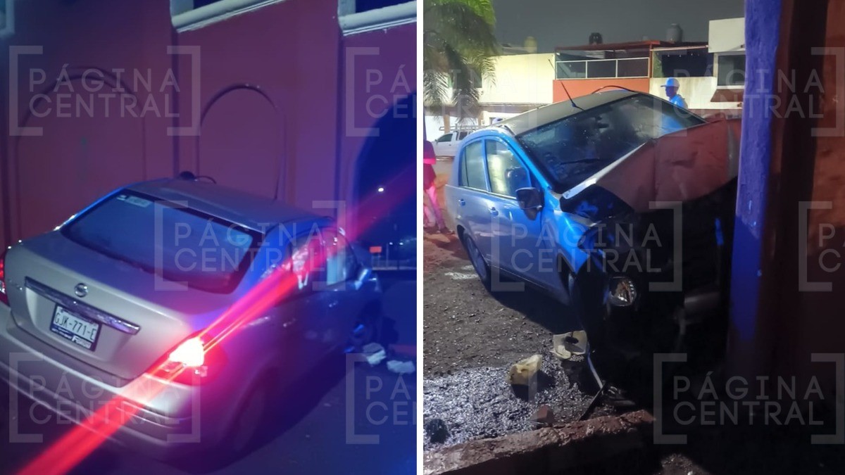 ¡Choque fatal! Se estampa contra arco del fraccionamiento Brisas del Carmen y fallece