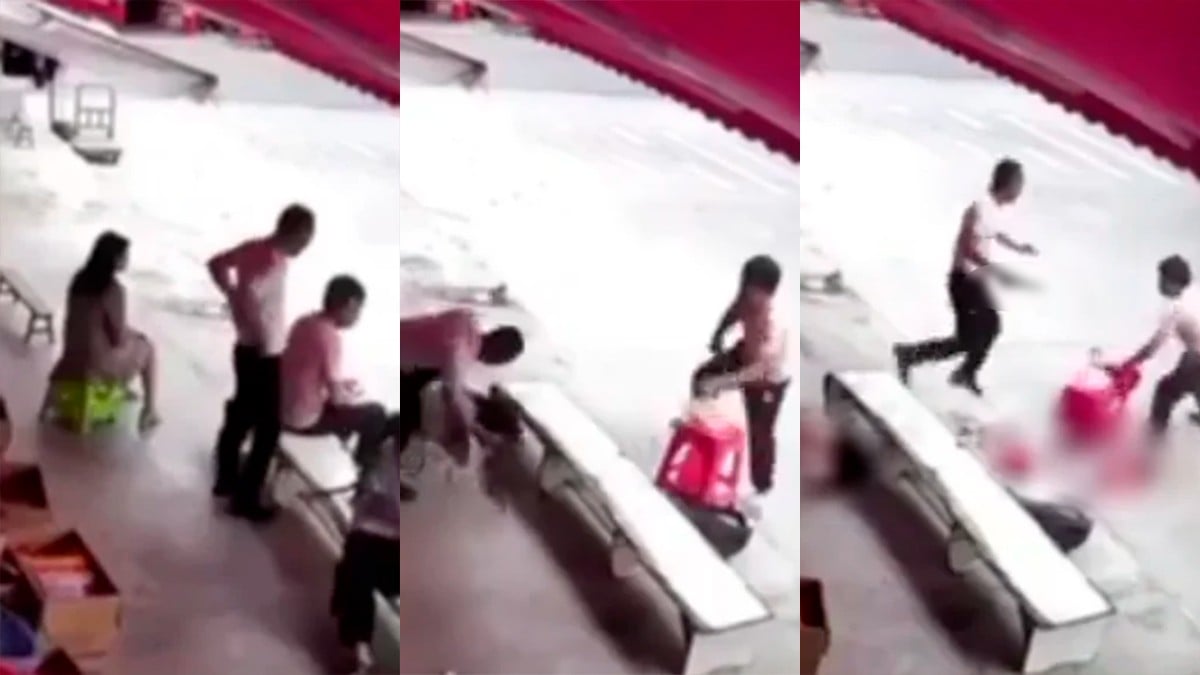 VIDEO Hombre desquiciado ataca a pareja con un cuchillo; investigan crimen pasional