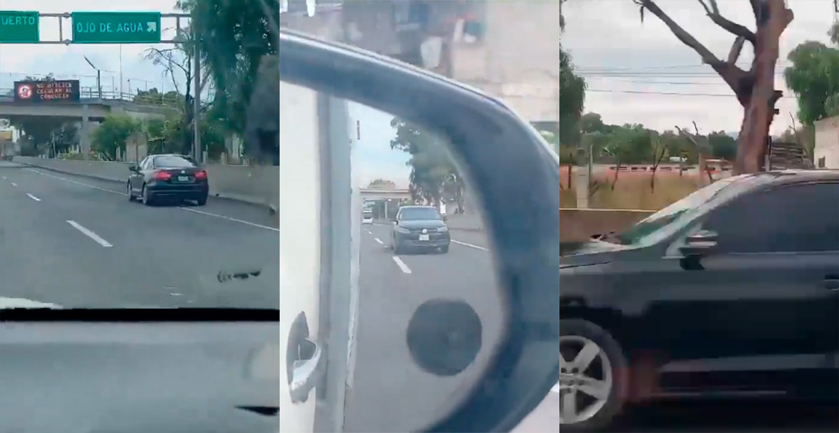VIDEO “¡Hijo, nooo!” Papá e hijo graban a ladrones en carretera, los siguen y les disparan