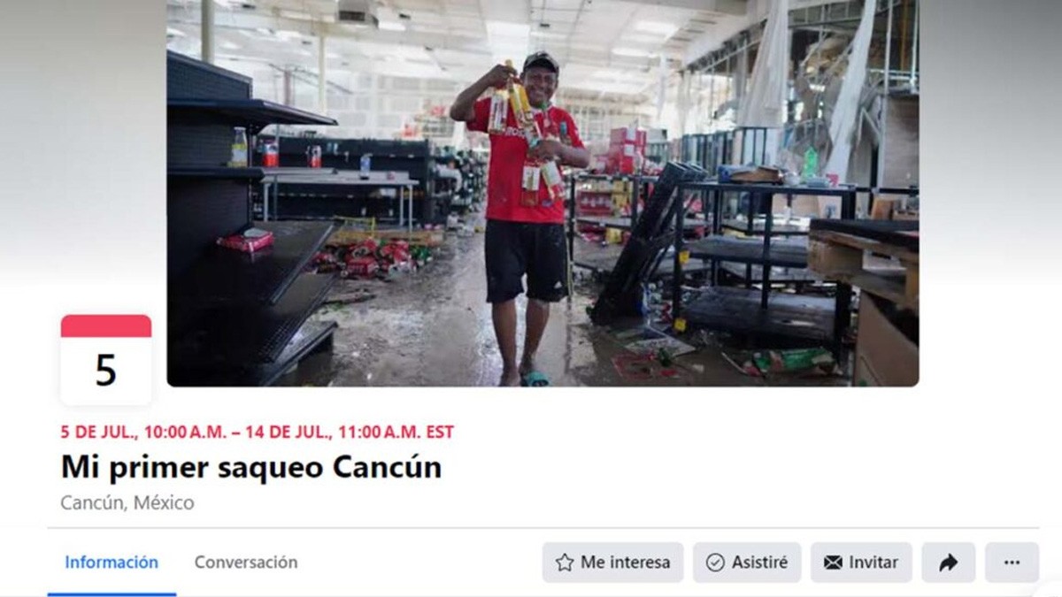 Se 'preparan' en Quintana Roo para la llegada de Beryl: convocan a 'Mi primer saqueo'