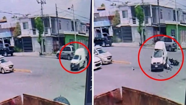 VIDEO Motociclista iba a exceso de velocidad y muere tras impactarse con una camioneta