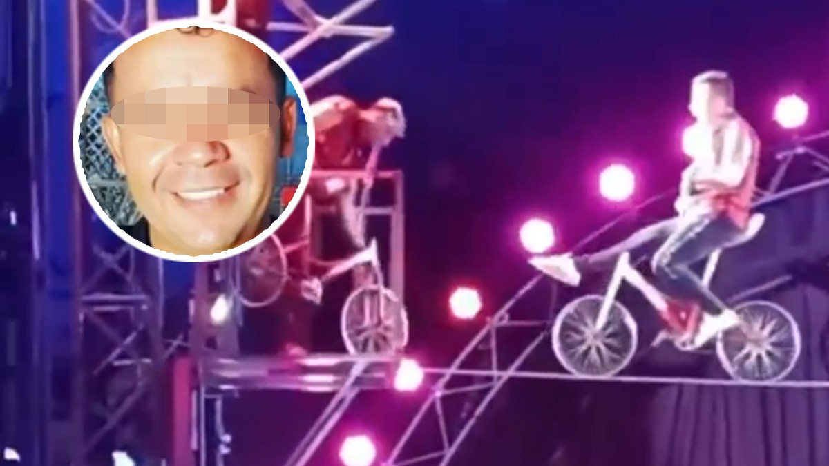 VIDEO Acróbata en plena función cayó de la cuerda floja y le pasó esto; todo quedó grabado