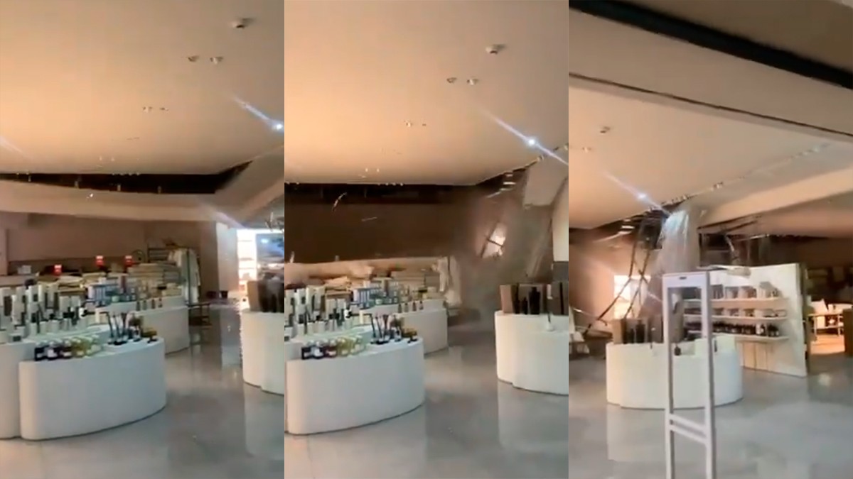 VIDEO Se cae el techo en tienda Zara de Plaza Mayor