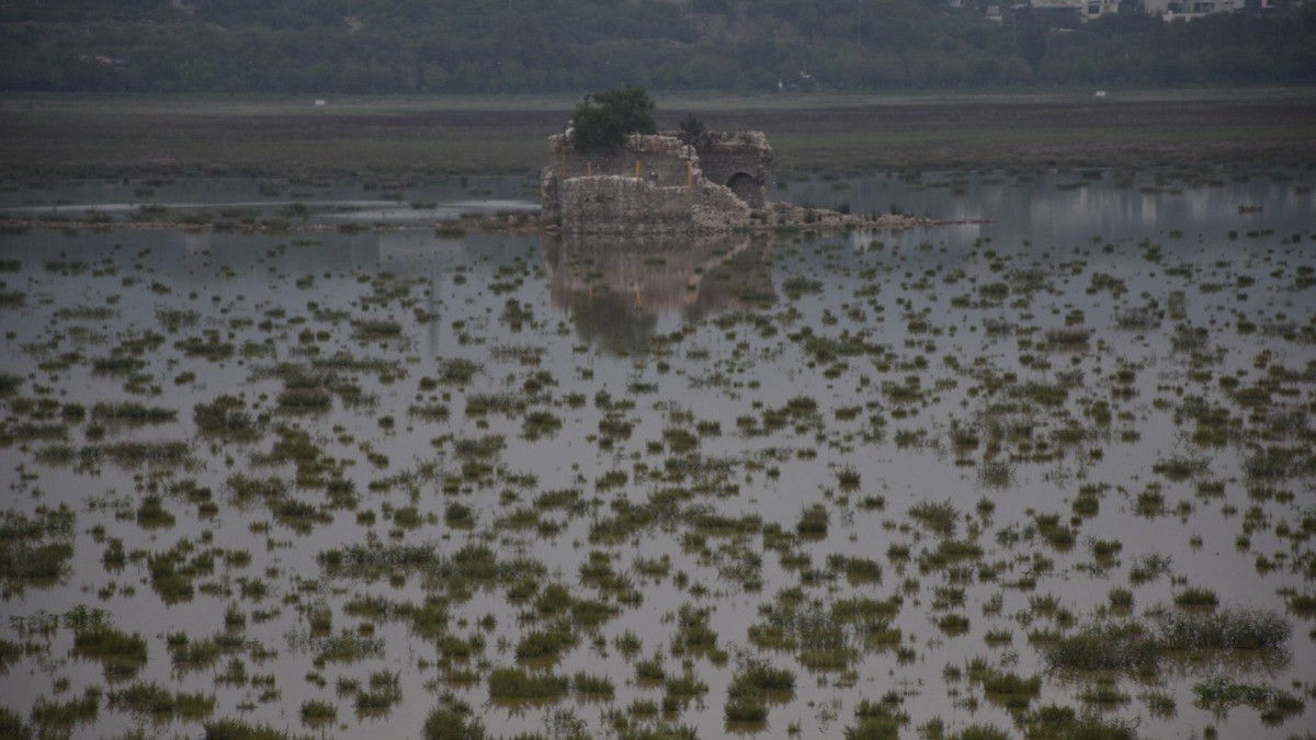 Así esta la presa El Palote después de la tormenta en León