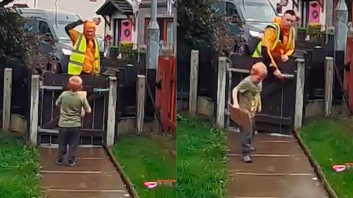 VIDEO ¡Pequeño héroe!, niño de 6 años pide ayuda a un repartidor para su madre desmayada