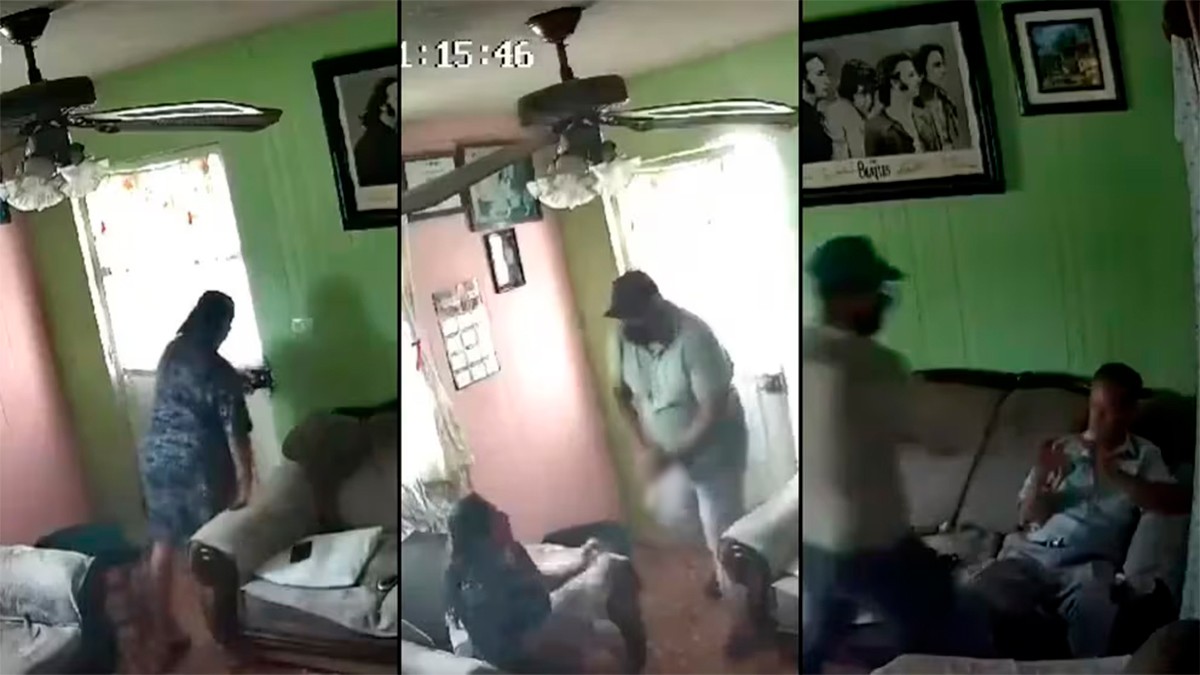 VIDEO Hombres armados entran a una casa y amagan a una pareja de abuelitos para robarles