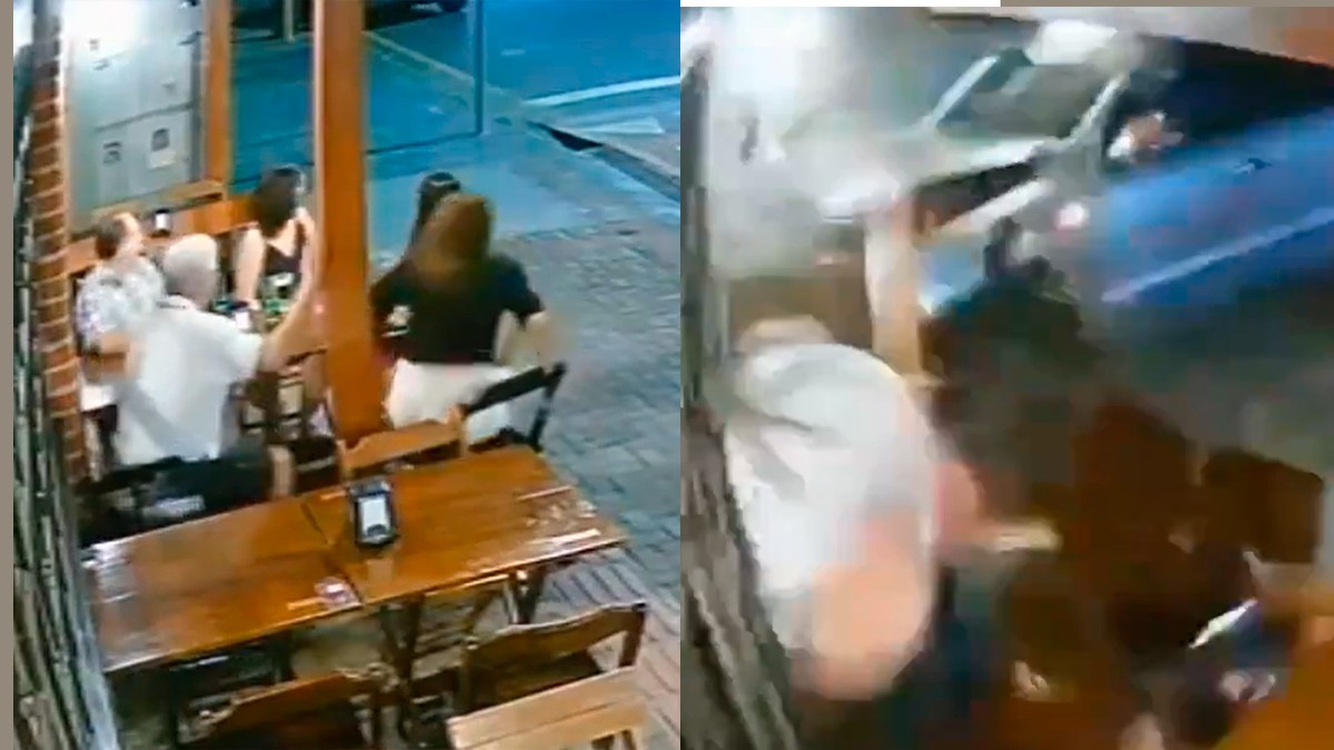 VIDEO Arrollan a familia mientras cenaba en un restaurante, madre e hija fallecen
