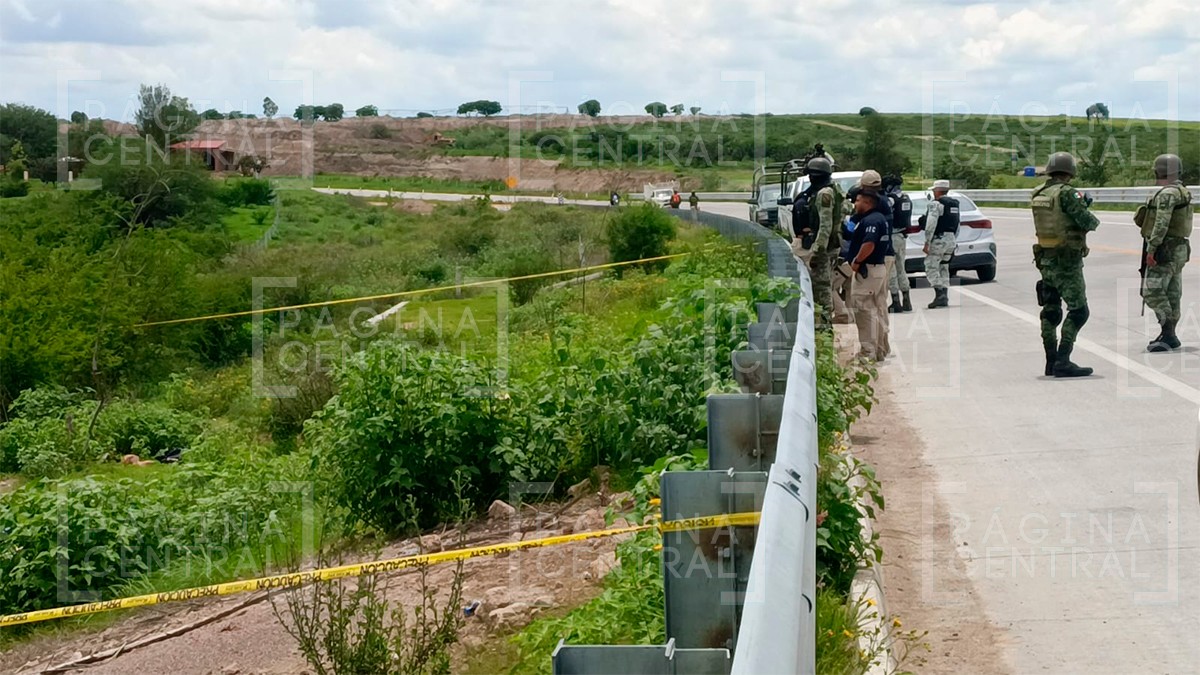 Descubren bolsas con restos humanos a un lado del Eje Metropolitano de Purísima del Rincón