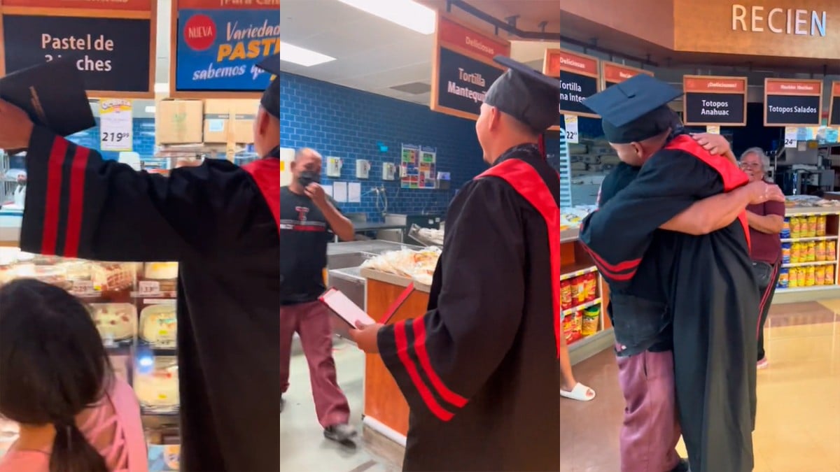 VIDEO Joven recién graduado visita a su padre en el trabajo para agradecerle todo el apoyo