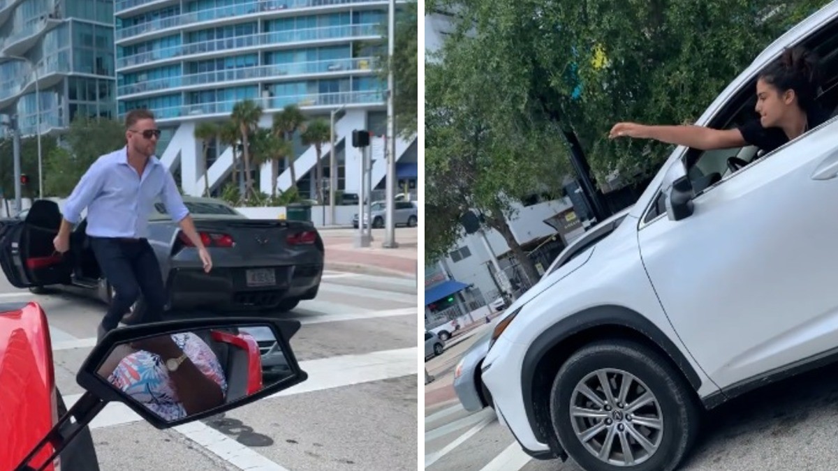 VIDEO Hombre furioso pelea con conductora en pleno bulevar y le hace esto al carro