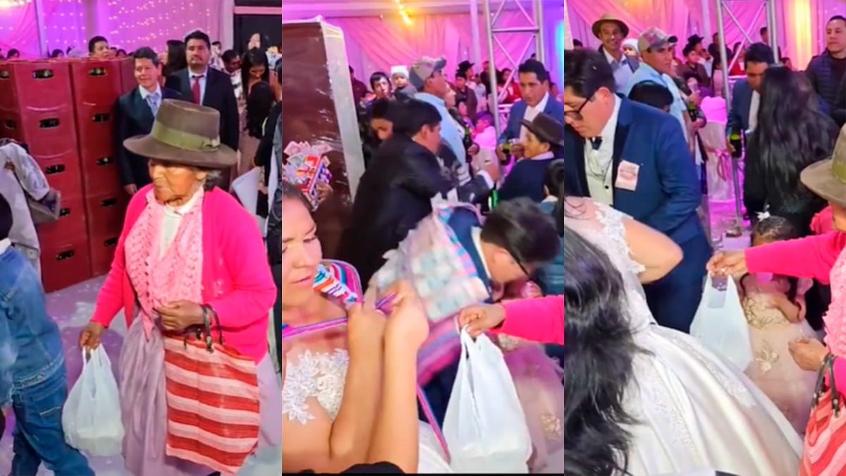 VIDEO Captan a novia ignorando a abuelita que entregaba humilde regalo de bodas