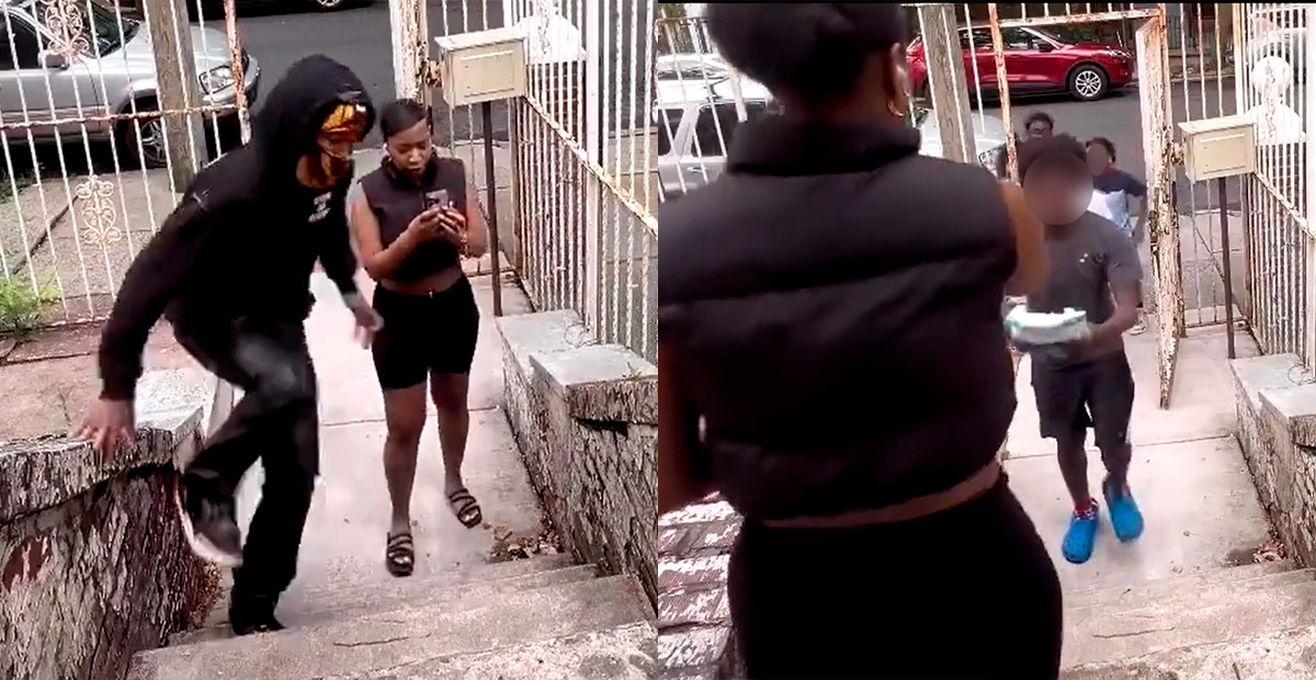 VIDEO Repartidora sufre robo de un paquete, niños persiguen al ladrón y lo recuperan