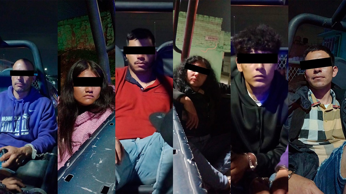 Detienen a 6 presuntos delincuentes en San José Obrero, tenían un fusil con ellos