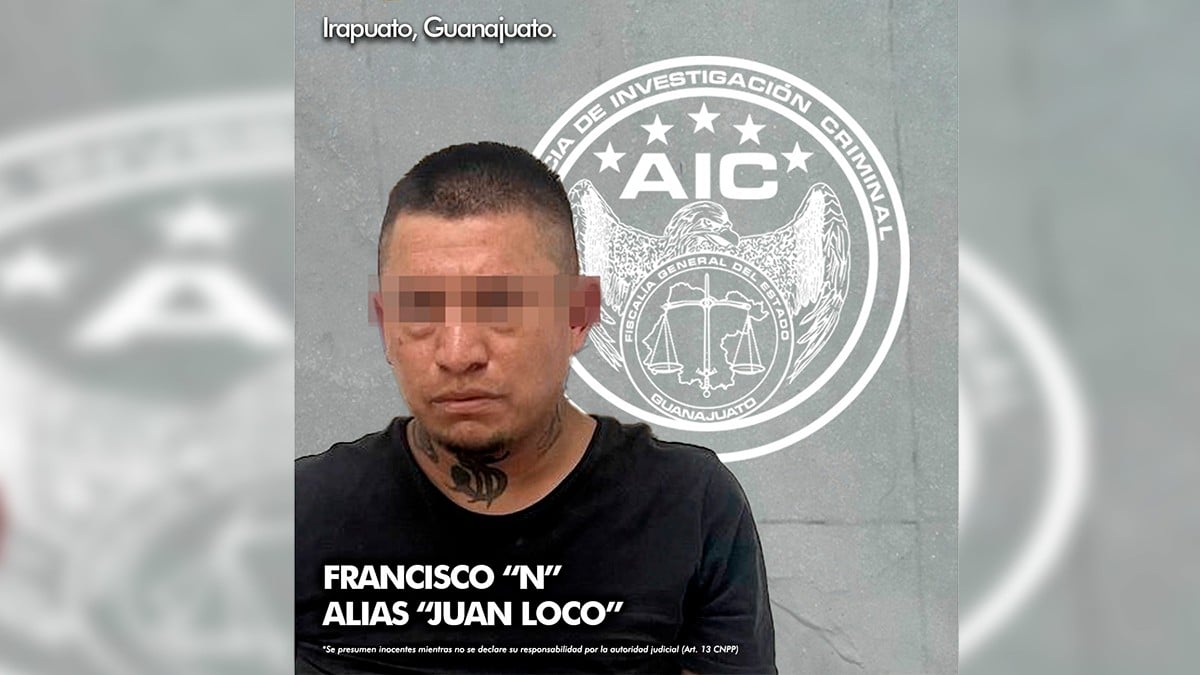 'Juan Loco' fue vinculado a proceso por asesinar a un hombre y herir a otro en Irapuato
