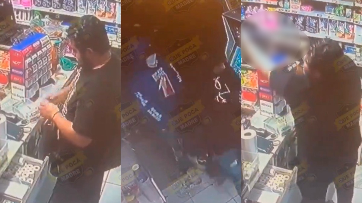 VIDEO El dueño de una tienda hace correr a par de ladrones al recibirlos con una escopeta