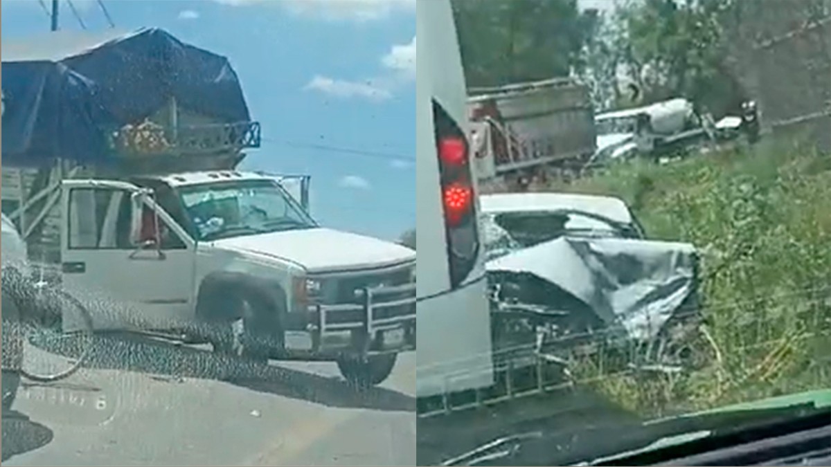¡Encontronazo! Conductor intentó rebasar y al invadir carril chocó de frente