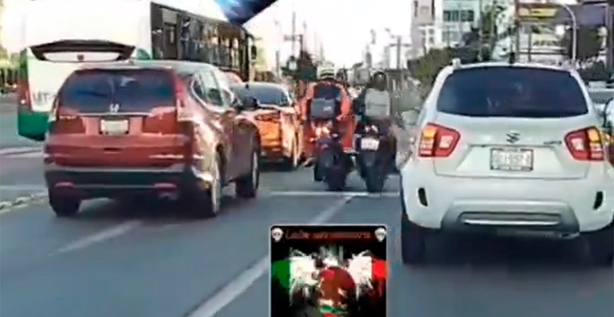 VIDEO Por zigzaguear, captan choque entre dos motociclistas en el bulevar López Mateos