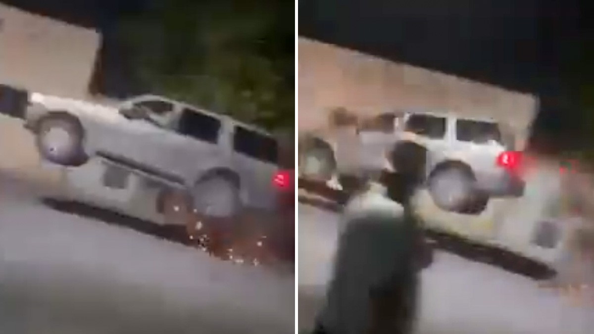 VIDEO Captan momento en que camioneta 'vuela' y provoca un accidente