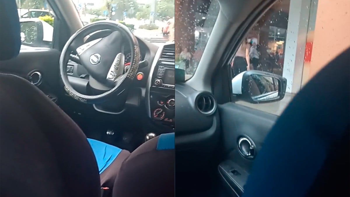 VIDEO Chofer de Uber encuentra a su esposa con otro en la calle y abandona a su pasajero