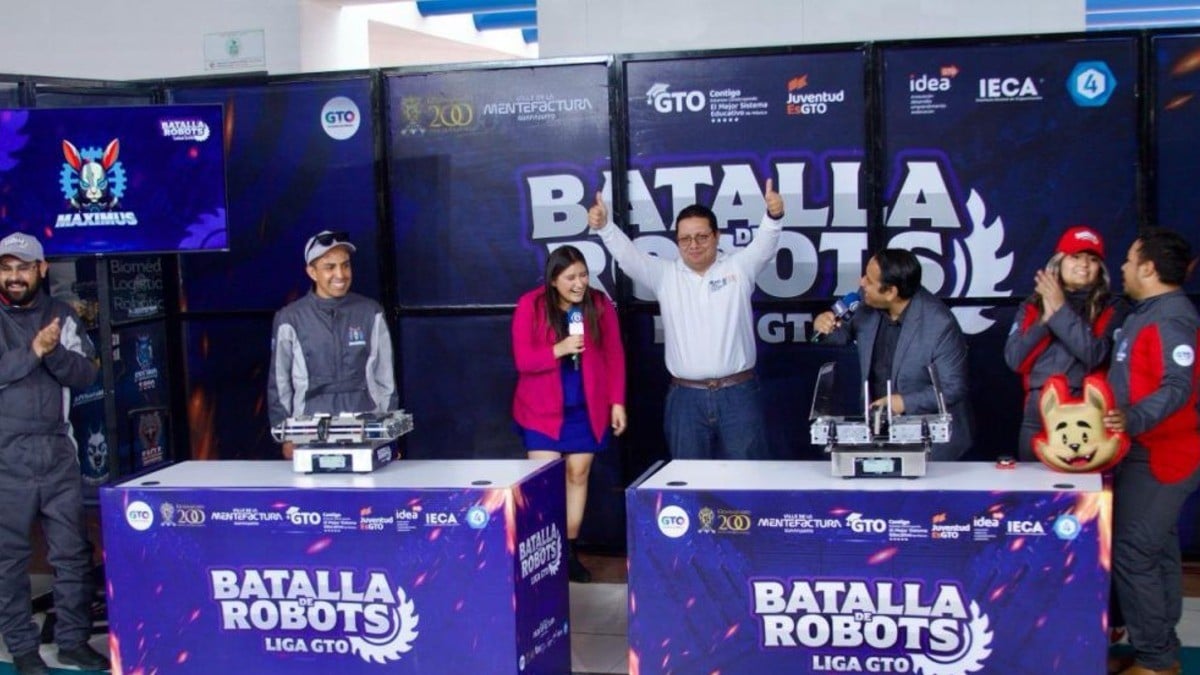 Estudiantes de Guanajuato defienden su honor en la ‘Liga Batalla de Robots Recarga2’