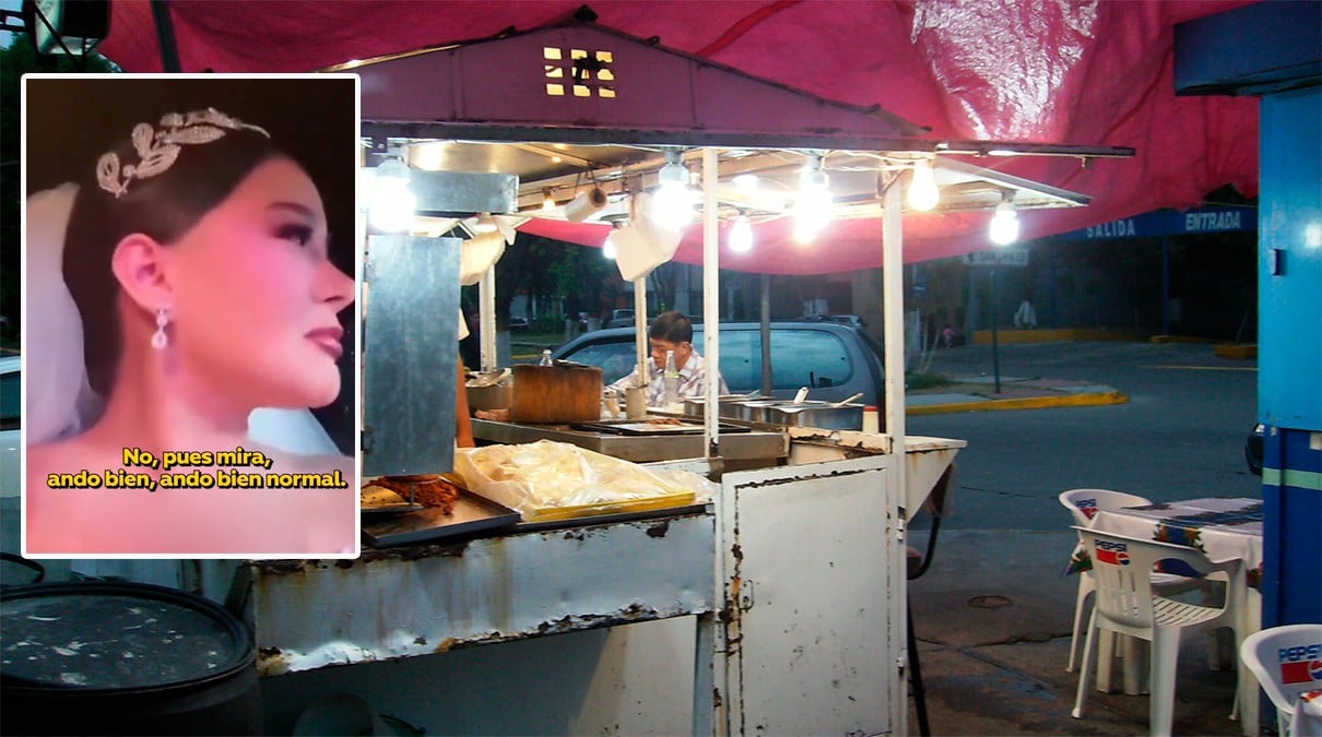 VIDEO Mujer plantada en el altar decide ir a comer taquitos vestida de novia