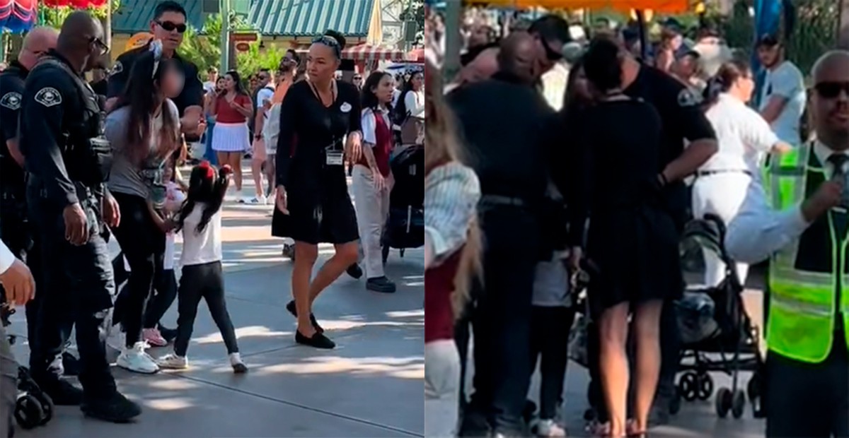 VIDEO Arrestan a mujer dentro de Disneyland cuando paseaba con sus hijas por esta razón