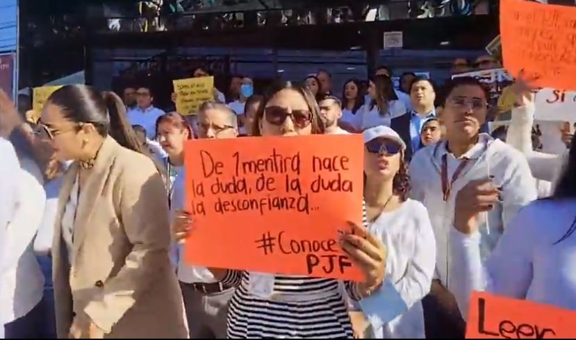 Sindicalizados del Poder Judicial anuncian marcha; piden a Sheinbaum se quite el yugo