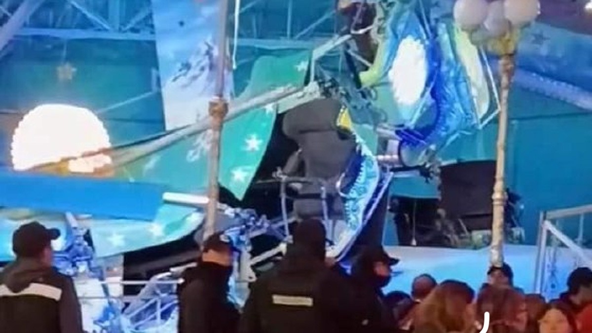 Juego mecánico se sale de su carril y deja nueve personas lesionadas