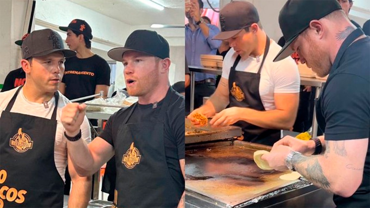 VIDEO Canelo Álvarez deja los guantes y se convierte en taquero por un día