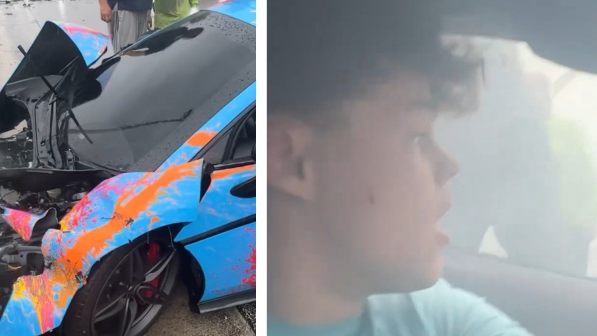 VIDEO YouTuber se estrella con su millonario superdeportivo en transmisión en vivo