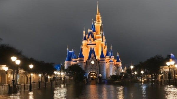¿Disney se inunda? Viralizan fotos del parque bajo el agua por el huracán Milton