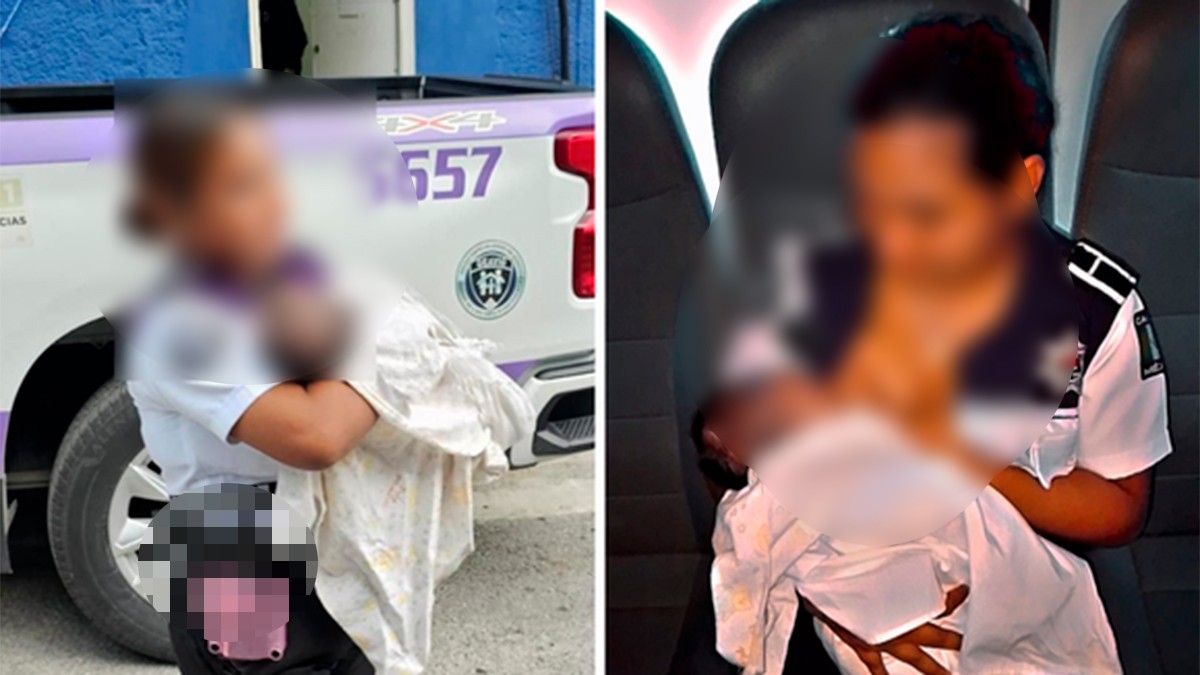 Mujer policía amamanta a bebé para salvarle la vida, fue rescatado junto a sus hermanos