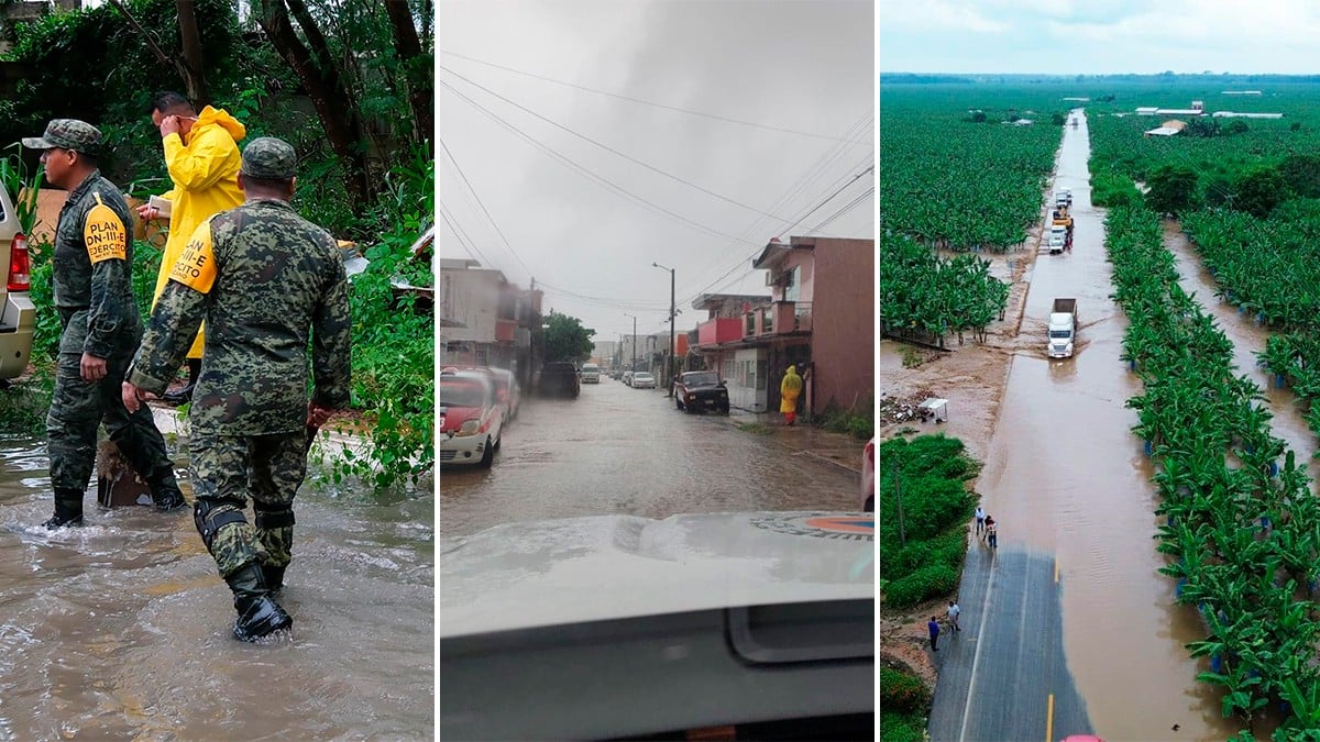 Pegan inundaciones en QR, Veracruz y Tabasco