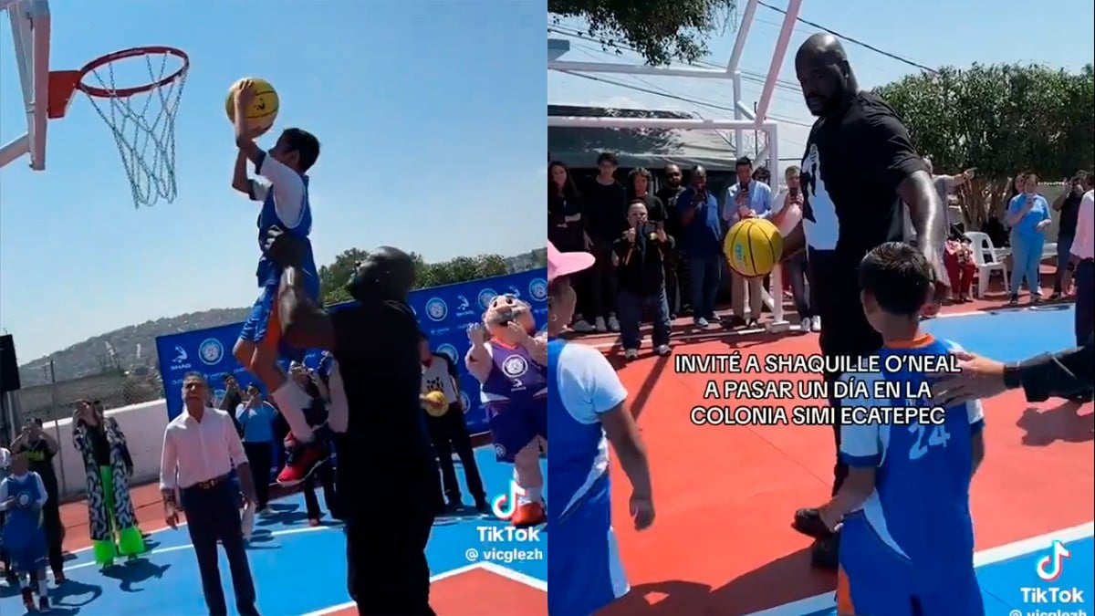 VIDEO Shaquille O’Neal visita México y dona 500 pares de tenis a niños de escasos recursos