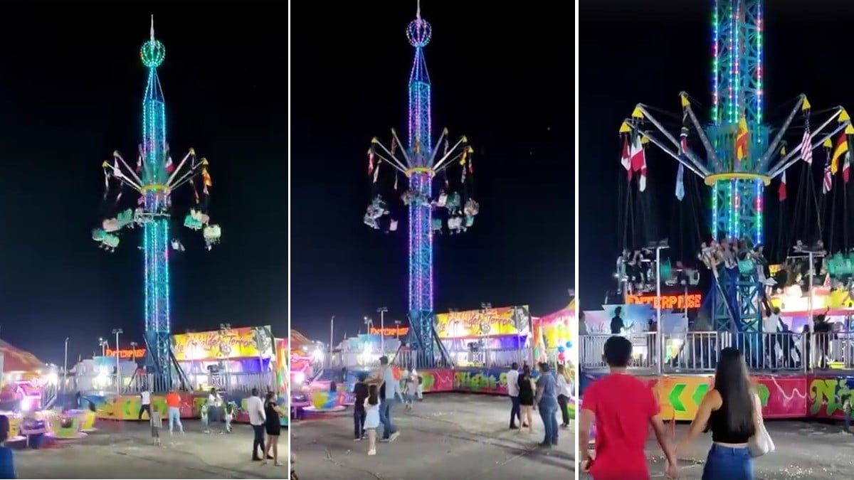 VIDEO Juego para de golpe en Feria de Apatzingán y sufren serias heridas niños y adultos
