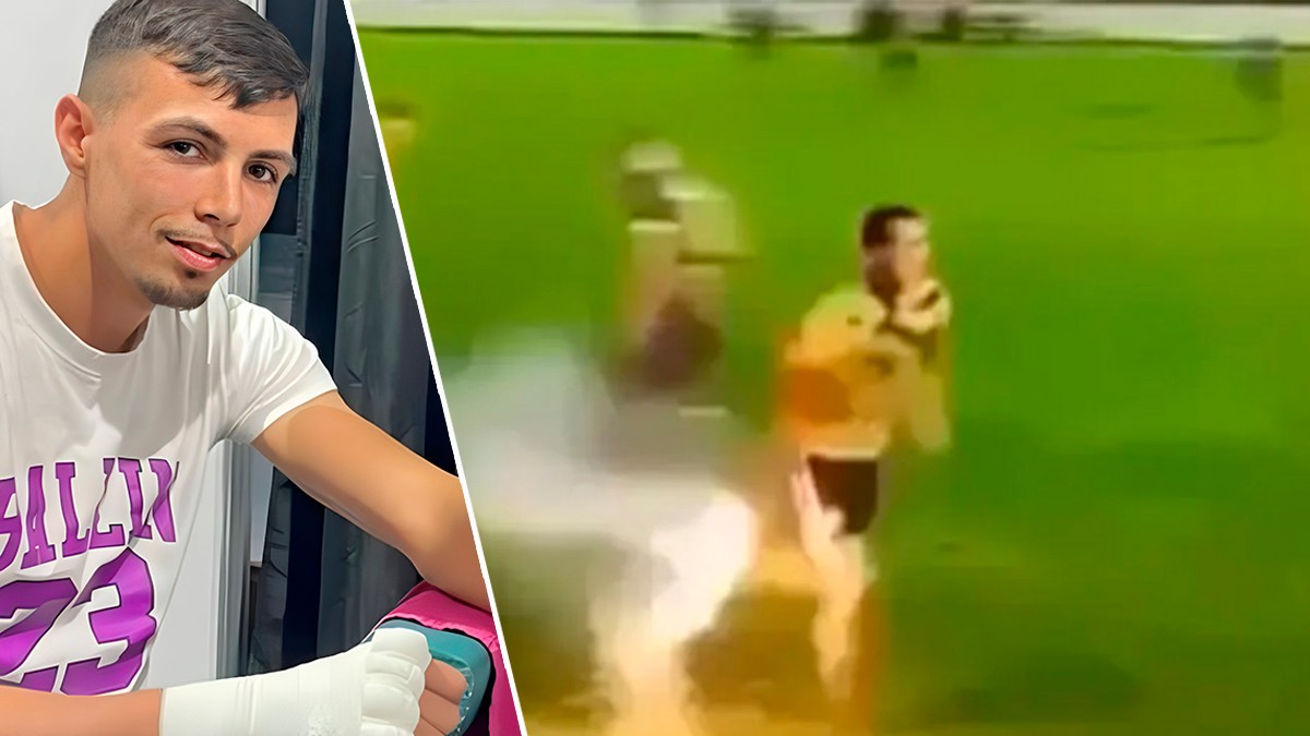 VIDEO Futbolista pierde un dedo al tratar de sacar un petardo del campo
