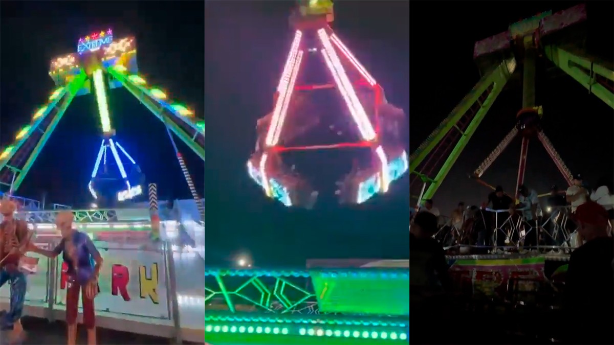 VIDEO Se desploma juego mecánico y deja 10 lesionados, 6 de ellos en estado grave