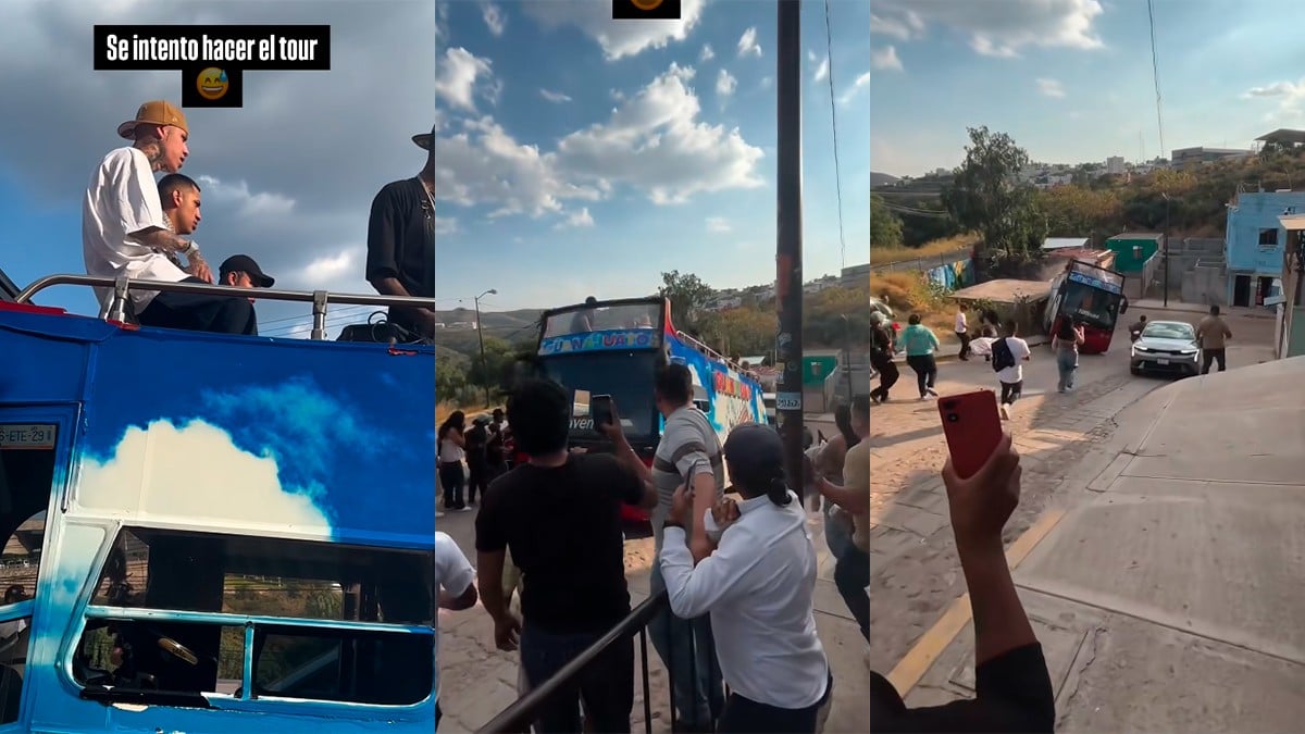 VIDEO Camión en el que viajaba Santa Fe Klan se queda sin frenos y se accidenta