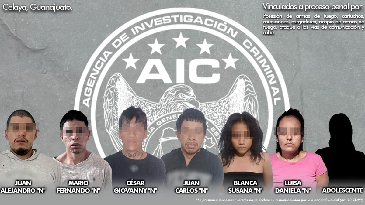 Capturan a siete presuntos integrantes de una célula criminal