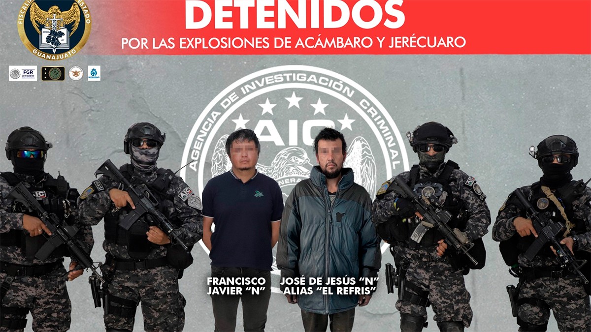 Capturan a dos presuntos involucrados en las explosiones de Acámbaro y Jerécuaro