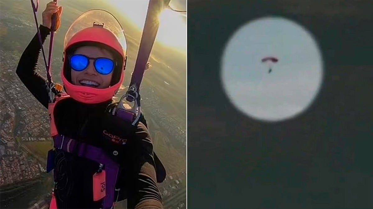 VIDEO Paracaidista fallece tras fallar su paracaídas en pleno salto